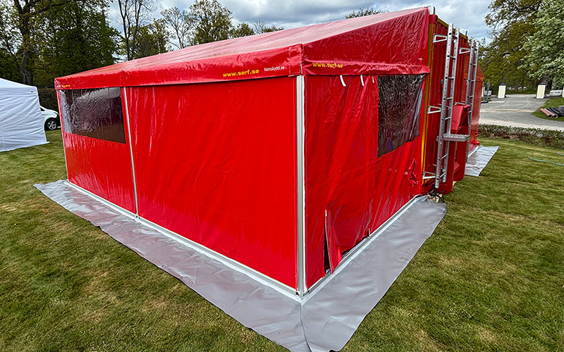 Containertältets duk