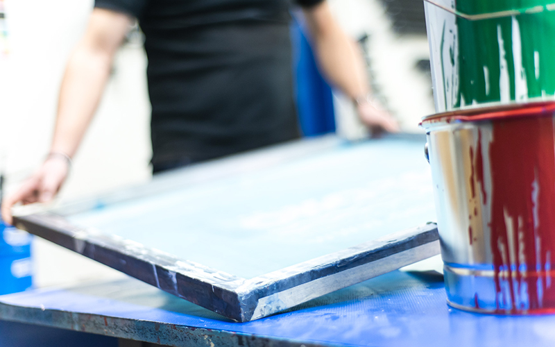 Serigrafi på duge hos Kungsäter Industri