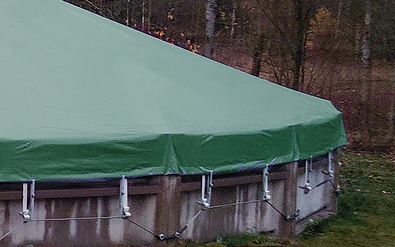 Cisterntak från Kungsäter Industri i en grön färg